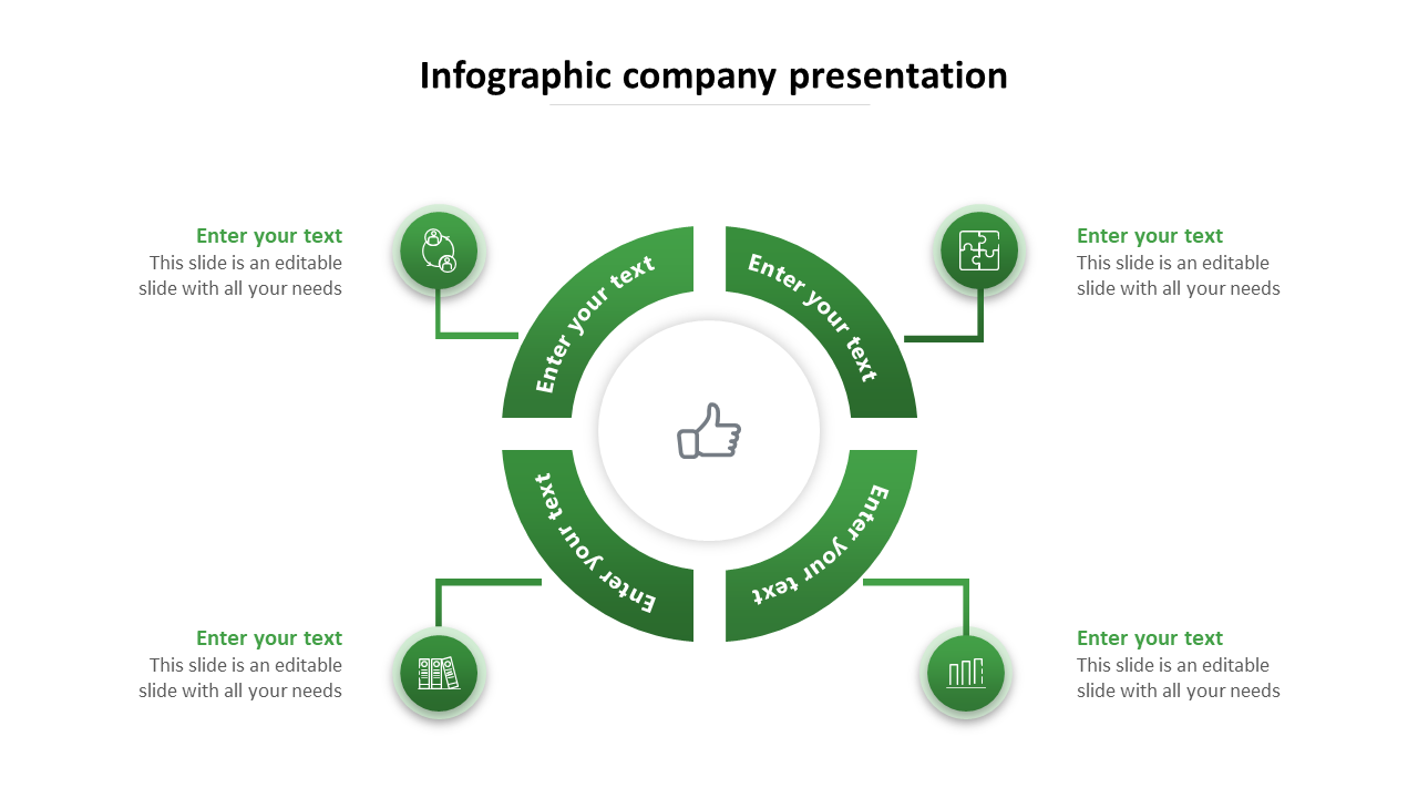 infographic company presentation-green